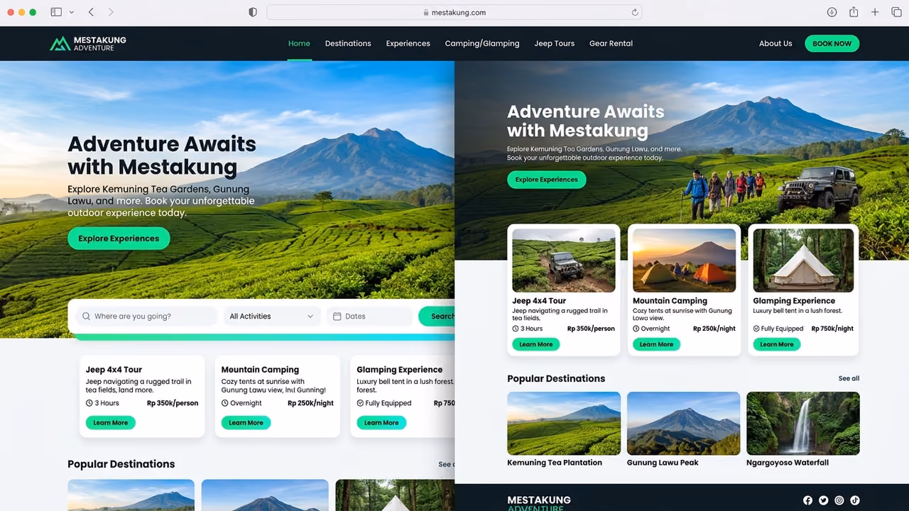 Pratinjau visual project Mestakung Adventure